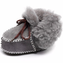 Load image into Gallery viewer, Grey Sheepskin Booties