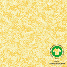 Load image into Gallery viewer, Organic Jersey Cotton Fitted Cot Sheet ~ Lucky Washi Primrose Yellow