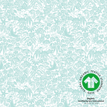 Load image into Gallery viewer, Organic Fitted Bassinet Sheet/ Changing Pad Cover Lucky Washi - Sea Foam Green
