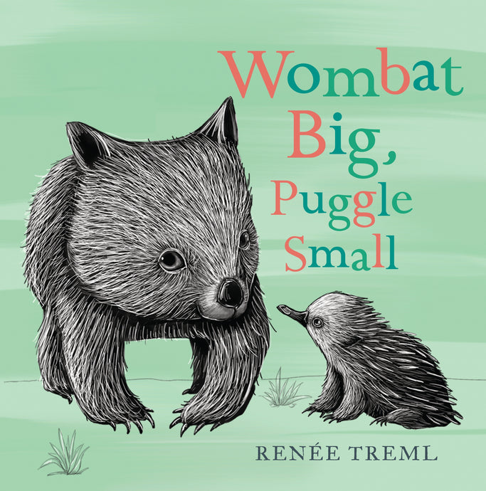 Join in the mischief as a little wombat and an echidna puggle play with opposites and word pairs.  This beautiful new board book by Renée Treml features her trademark gentle, playful rhymes and stunning illustrations of Australian animals.