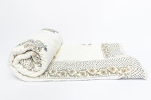 Load image into Gallery viewer, Silver Moon Rajai Cot Quilt
