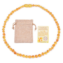 Load image into Gallery viewer, Golden Sun Baltic Amber Teething Necklace
