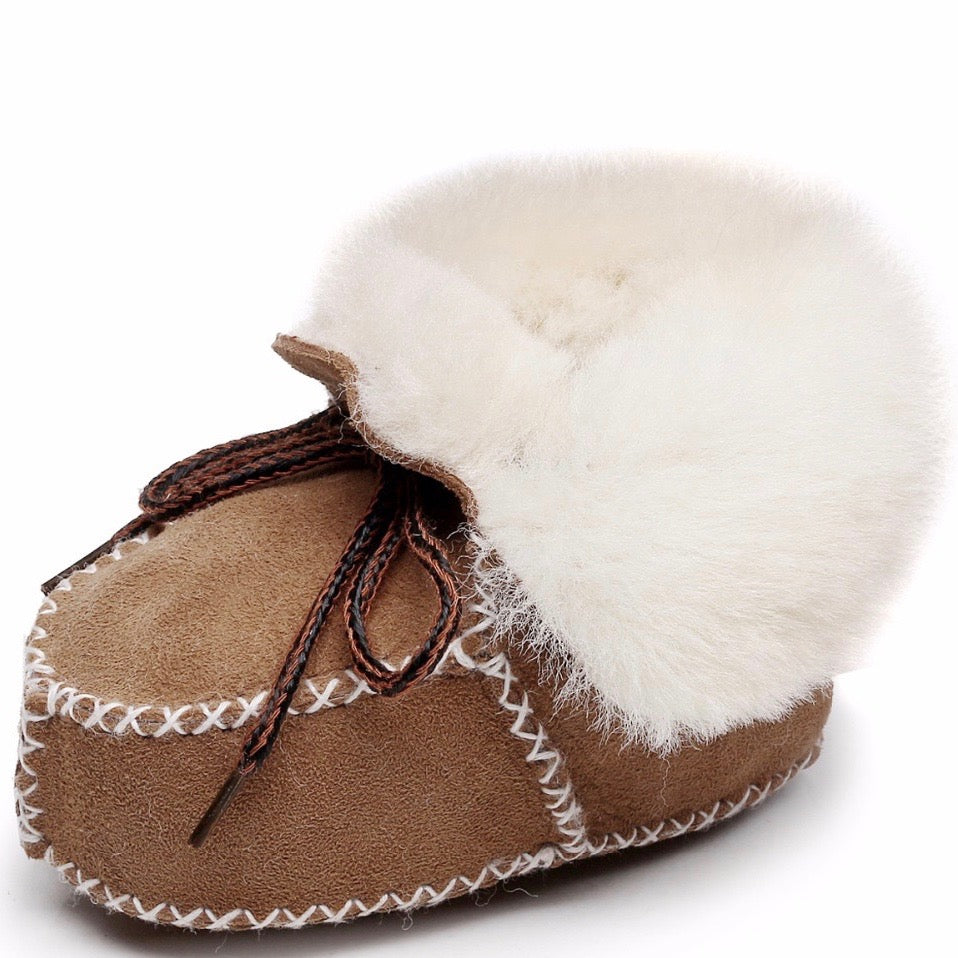 Tan Sheepskin Booties