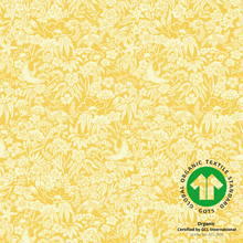 Load image into Gallery viewer, Organic Fitted Bassinet Sheet/ Changing Pad Cover Lucky Washi - Primrose Yellow
